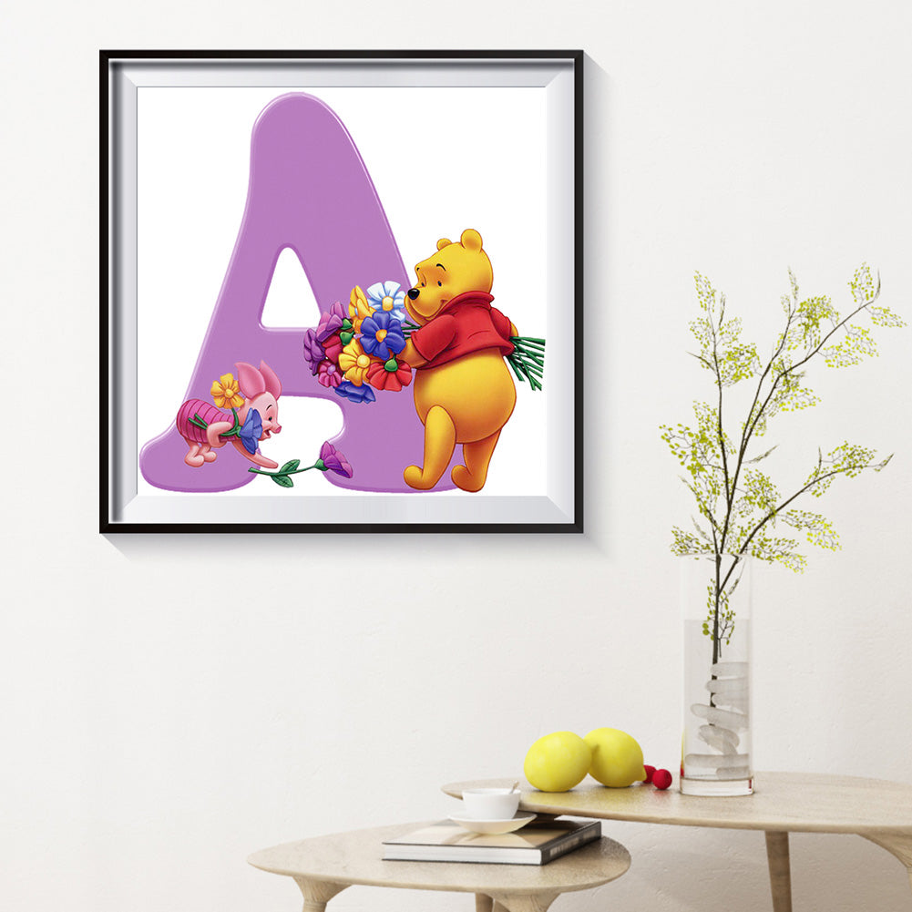 Bear Letter - Full Round Drill Diamond Painting 30*30CM