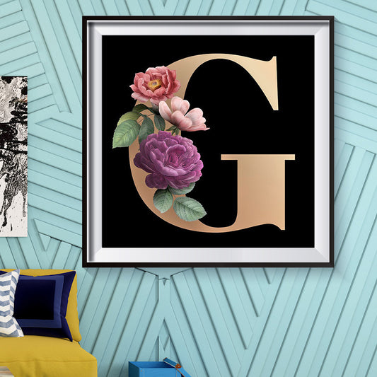 Flower G - Full Round Drill Diamond Painting 30*30CM