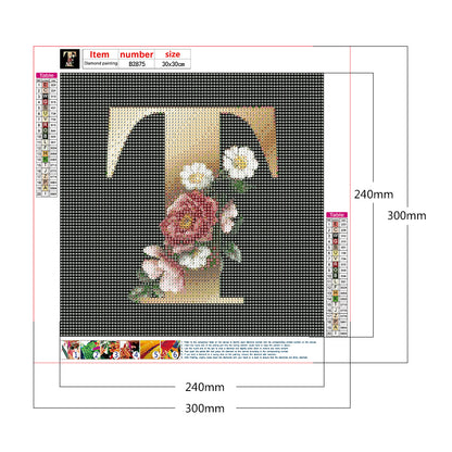 Letter - Full Round Drill Diamond Painting 30*30CM