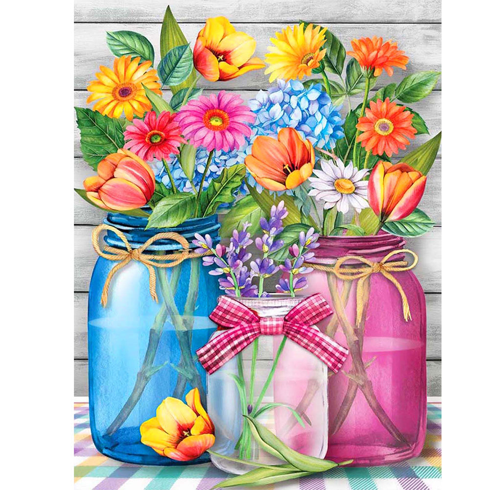 Flowers - Full Round Drill Diamond Painting 30*40CM