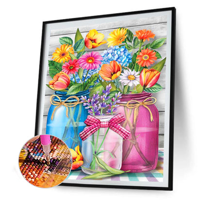 Flowers - Full Round Drill Diamond Painting 30*40CM