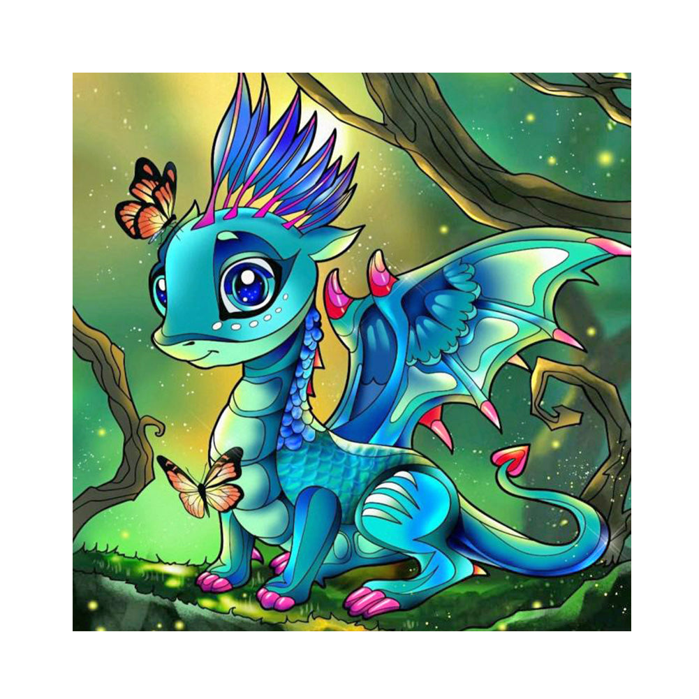 Cartoon Dragon - Full Round Drill Diamond Painting 30*30CM