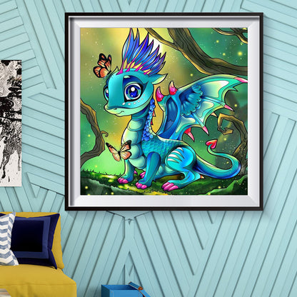 Cartoon Dragon - Full Round Drill Diamond Painting 30*30CM