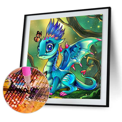 Cartoon Dragon - Full Round Drill Diamond Painting 30*30CM