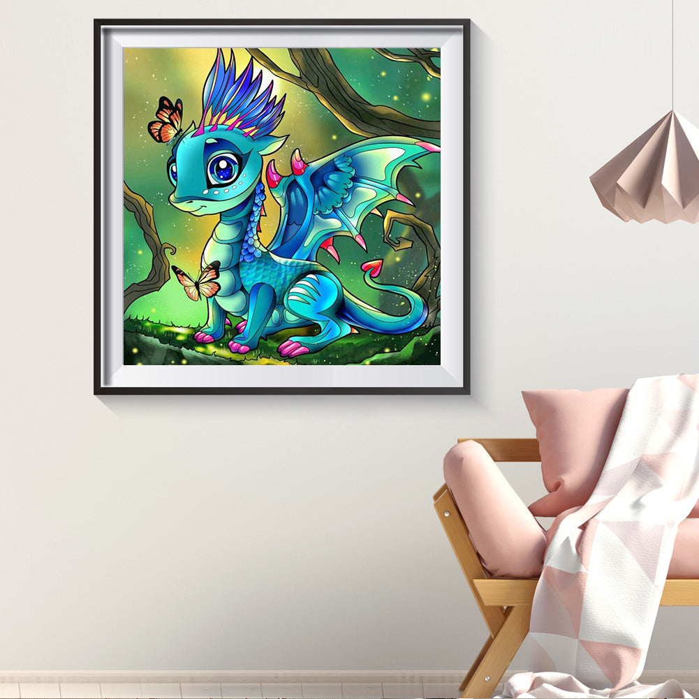 Cartoon Dragon - Full Round Drill Diamond Painting 30*30CM