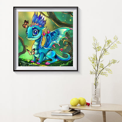 Cartoon Dragon - Full Round Drill Diamond Painting 30*30CM