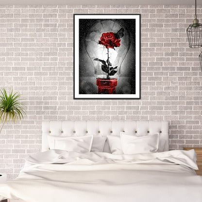 Valentines Day Rose - Full Round Drill Diamond Painting 30*40CM