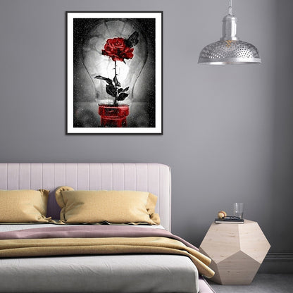 Valentines Day Rose - Full Round Drill Diamond Painting 30*40CM