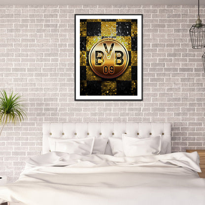 Dortmund Badge - Full Round Drill Diamond Painting 30*40CM