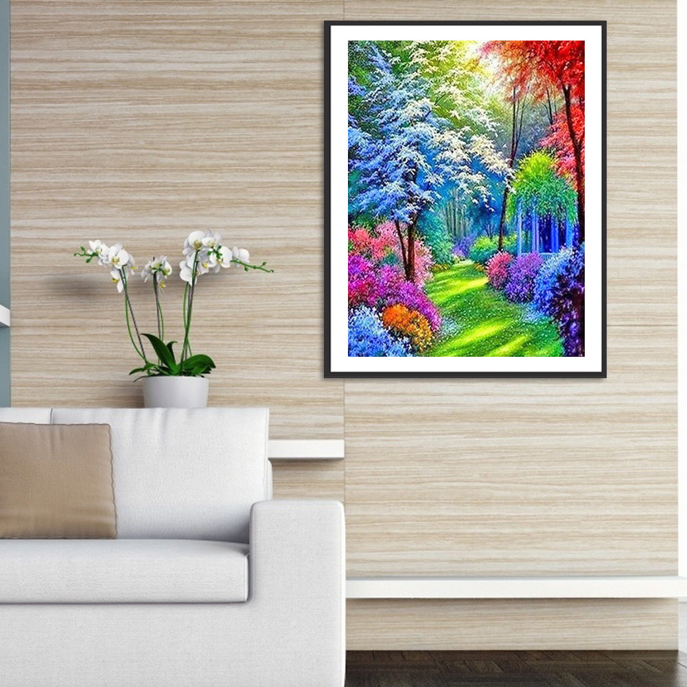 Rainbow Garden - Full Round Drill Diamond Painting 30*40CM