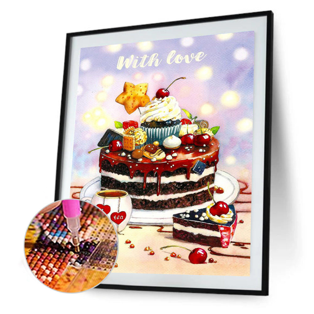 Cake - Full Round Drill Diamond Painting 30*40CM