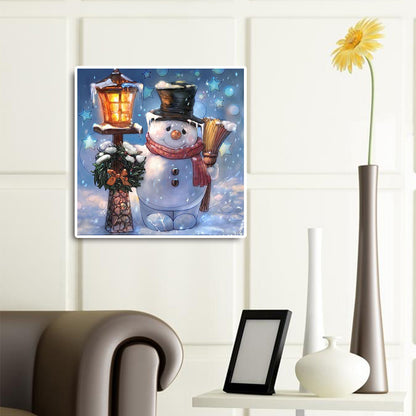 Snowman - Full Round Drill Diamond Painting 30*30CM