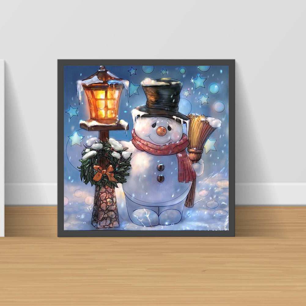 Snowman - Full Round Drill Diamond Painting 30*30CM