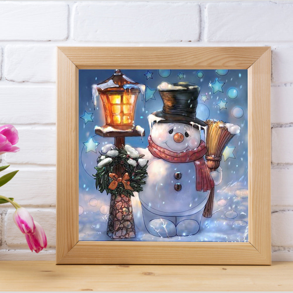 Snowman - Full Round Drill Diamond Painting 30*30CM