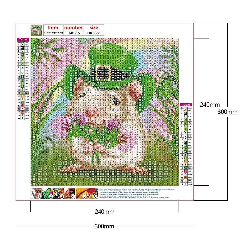 Little Hamster - Full Round Drill Diamond Painting 30*30CM