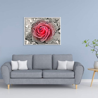 Rose Flower - Full Round Drill Diamond Painting 40*30CM