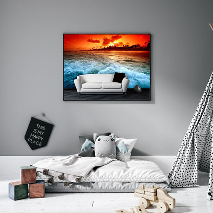 Sofa Beach - Full Round Drill Diamond Painting 40*30CM