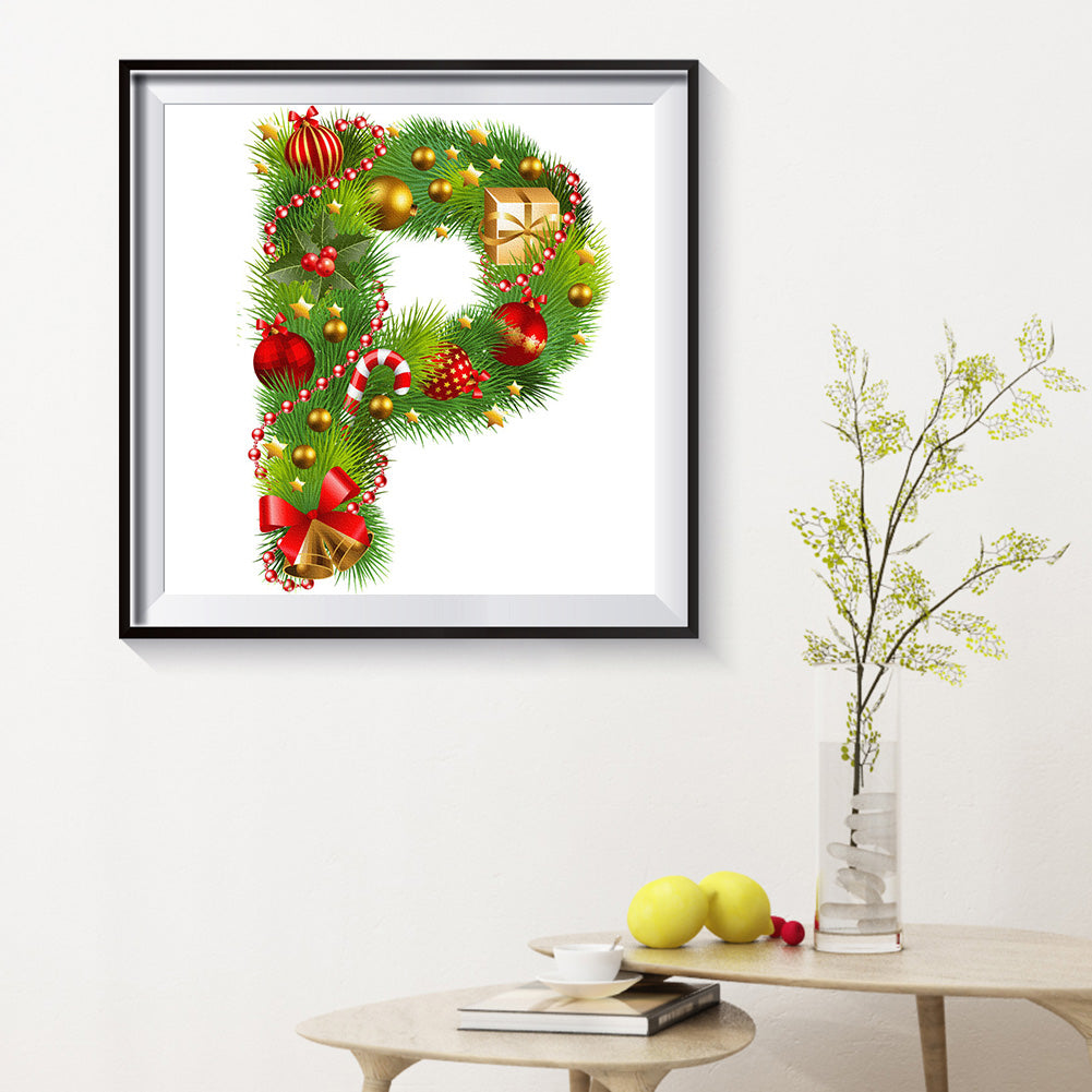 Christmas Letters - Full Round Drill Diamond Painting 30*30CM