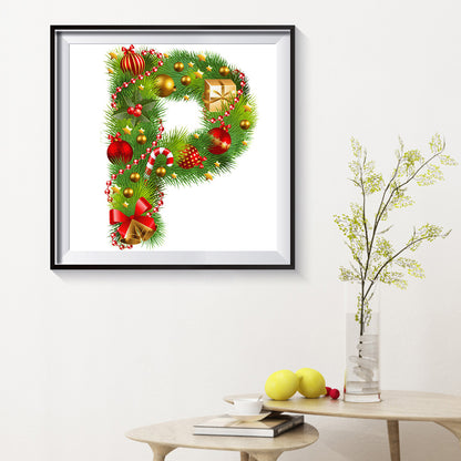 Christmas Letters - Full Round Drill Diamond Painting 30*30CM