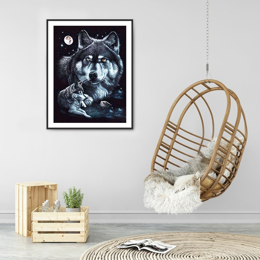 Wolf - Full Round Drill Diamond Painting 30*40CM