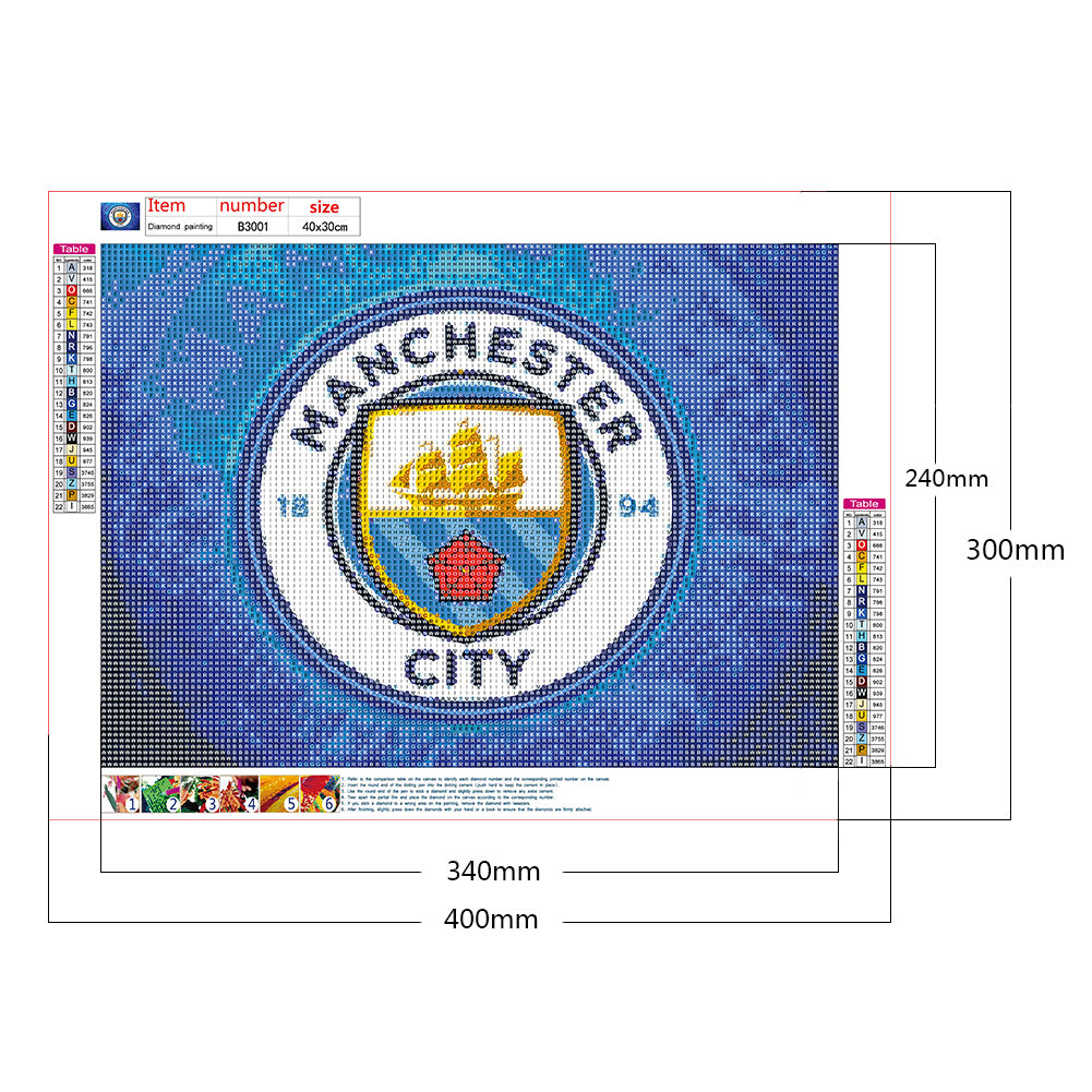 Team Emblem - Full Round Drill Diamond Painting 40*30CM