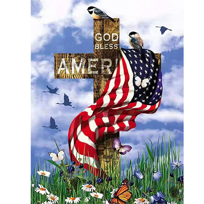 Cross - Full Round Drill Diamond Painting 40*50CM