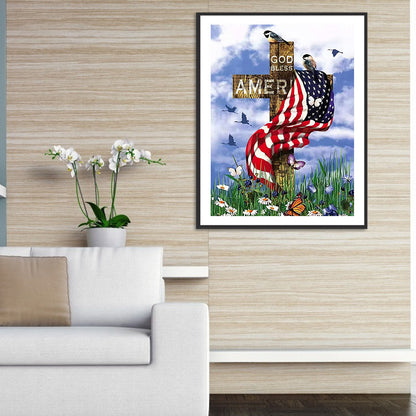 Cross - Full Round Drill Diamond Painting 40*50CM