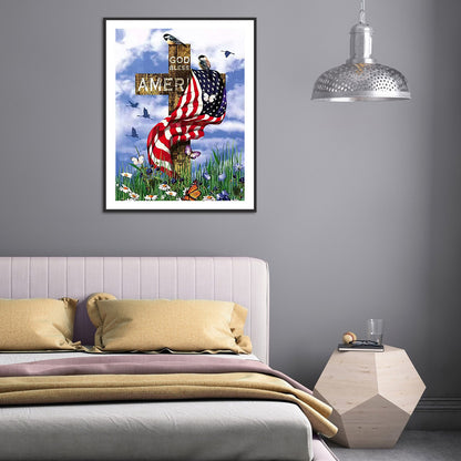 Cross - Full Round Drill Diamond Painting 40*50CM