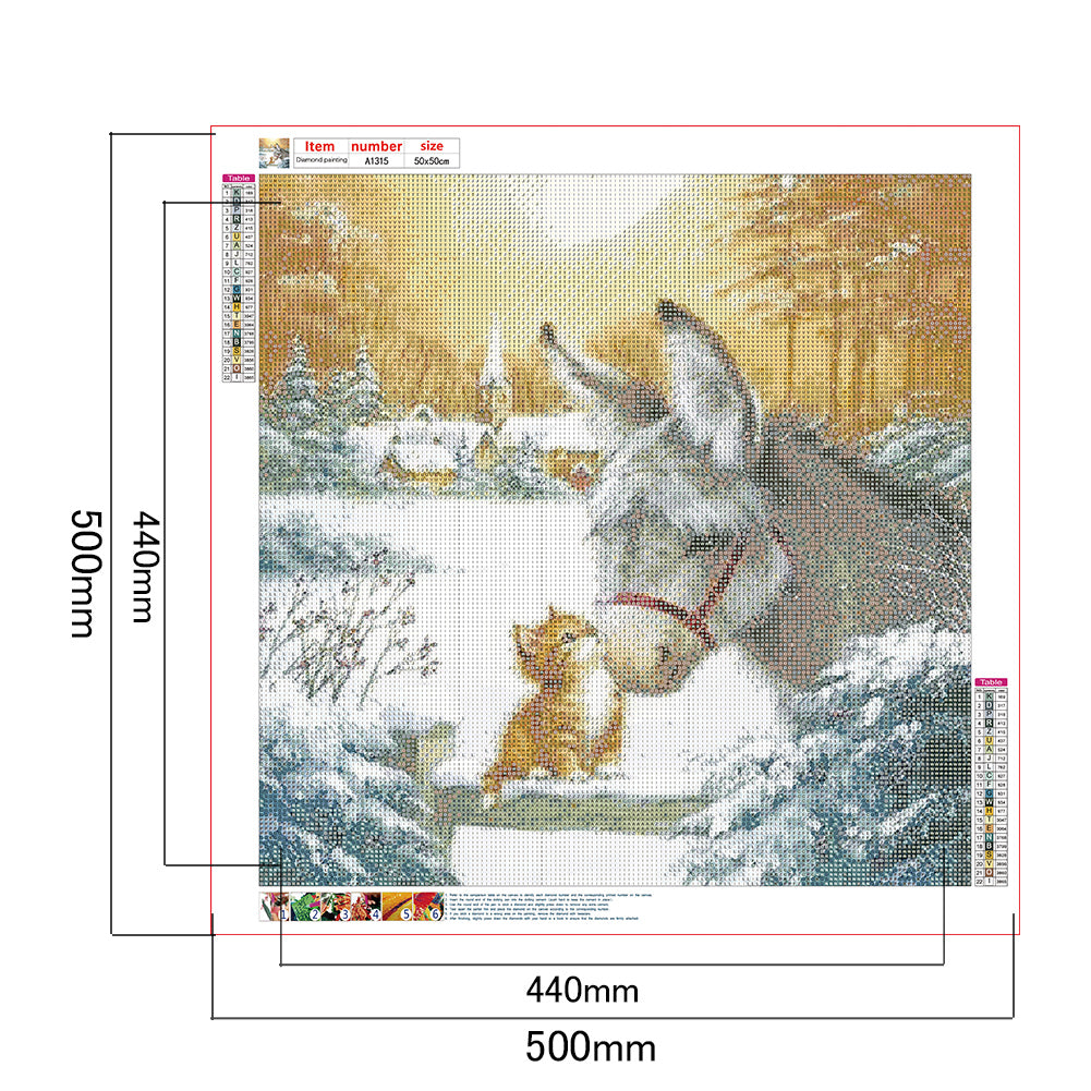 Donkey - Full Round Drill Diamond Painting 50*50CM