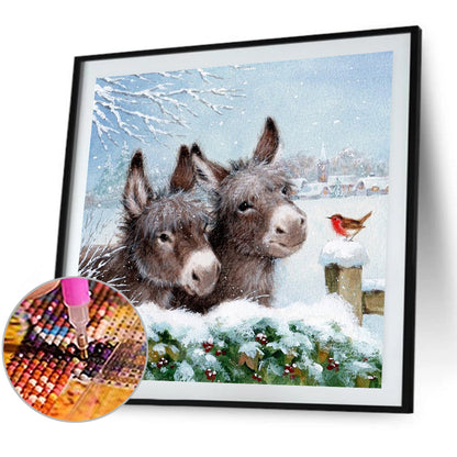 Donkey Bird - Full Round Drill Diamond Painting 30*30CM