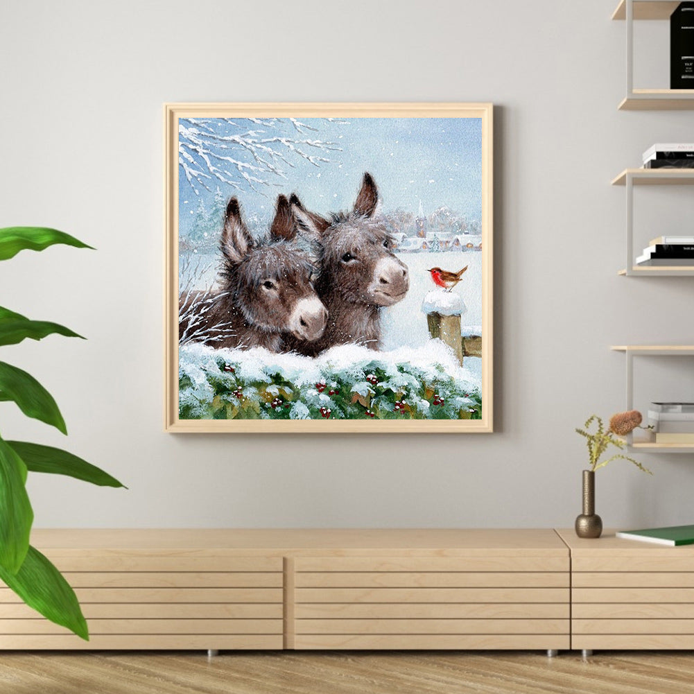 Donkey Bird - Full Round Drill Diamond Painting 30*30CM