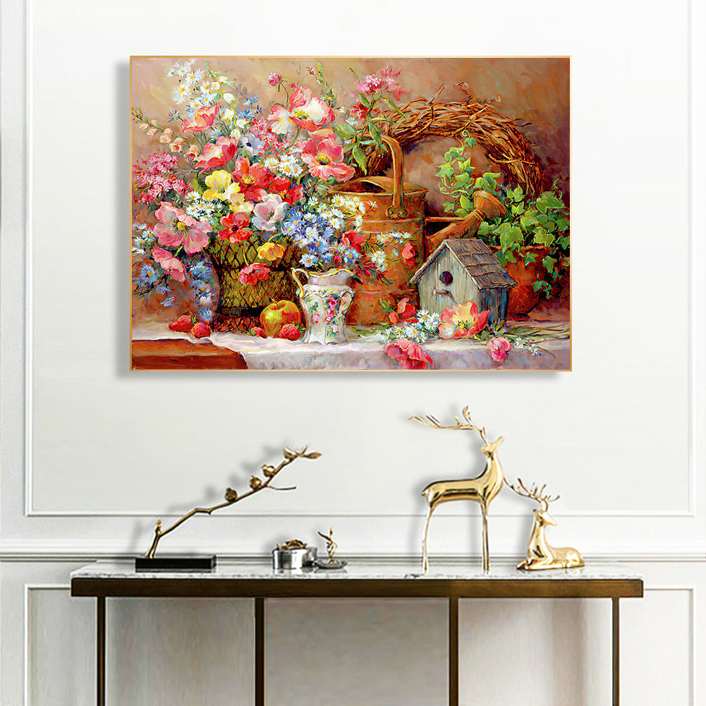 Bird House - Full Round Drill Diamond Painting 40*30CM