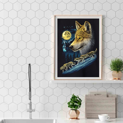Wolf - Full Round Drill Diamond Painting 30*40CM