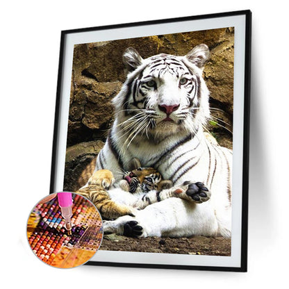 Tiger - Full Round Drill Diamond Painting 50*60CM