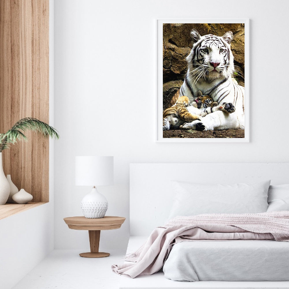 Tiger - Full Round Drill Diamond Painting 50*60CM