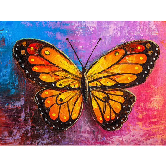 Color Butterfly - Full Square Drill Diamond Painting 40*30CM