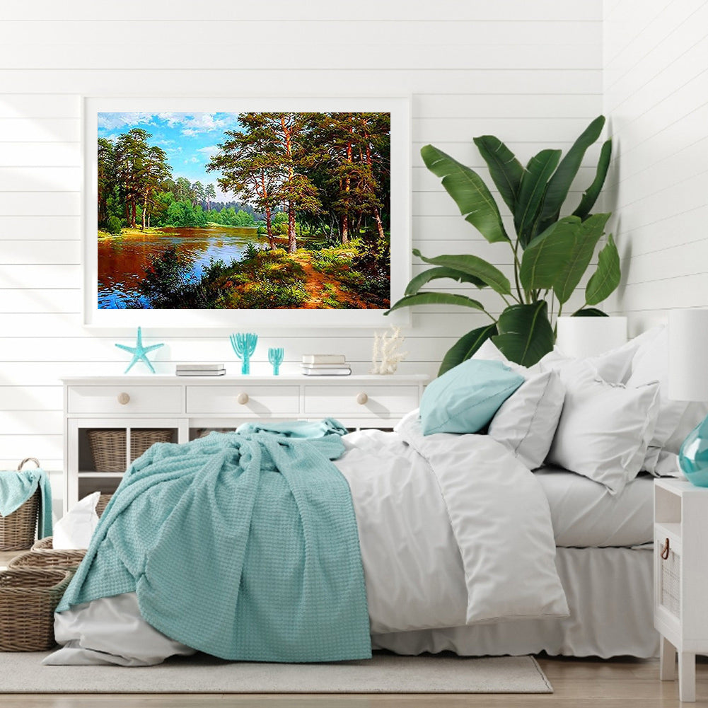 Mountain Water - Full Round Drill Diamond Painting 40*30CM