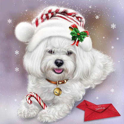 Dog - Full Round Drill Diamond Painting 30*30CM