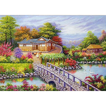 Water Bridge - Full Round Drill Diamond Painting 40*30CM