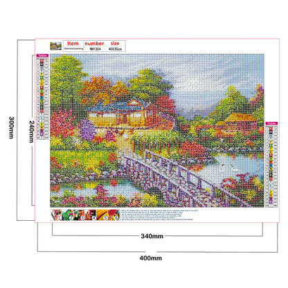 Water Bridge - Full Round Drill Diamond Painting 40*30CM
