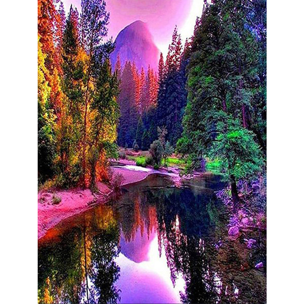 Mountain Water - Full Round Drill Diamond Painting 40*50CM