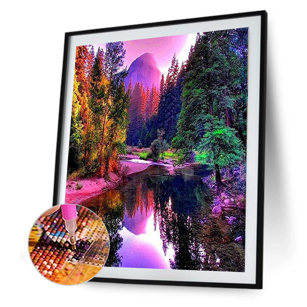 Mountain Water - Full Round Drill Diamond Painting 40*50CM