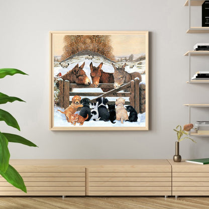 Lovely Animals - Full Round Drill Diamond Painting 30*30CM