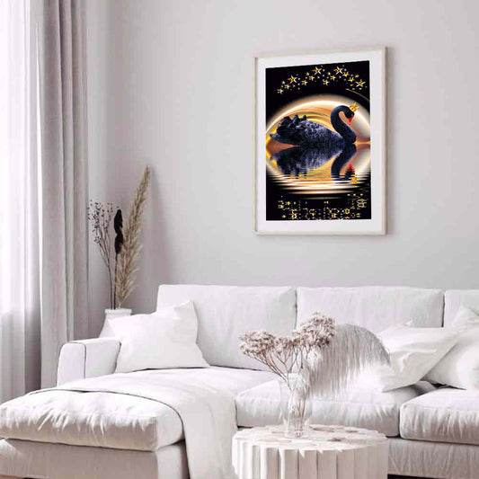 Black Swan - Full Round Drill Diamond Painting 30*40CM