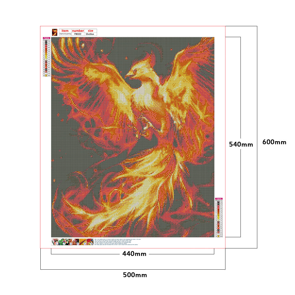 Flame Bird - Full Square Drill Diamond Painting 50*60CM