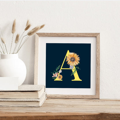 Sunflower Letter - Full Round Drill Diamond Painting 30*30CM