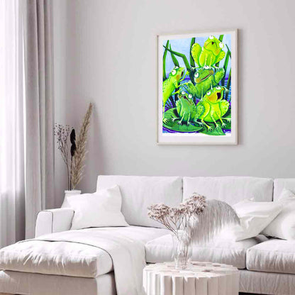 Green Frog - Full Round Drill Diamond Painting 50*60CM