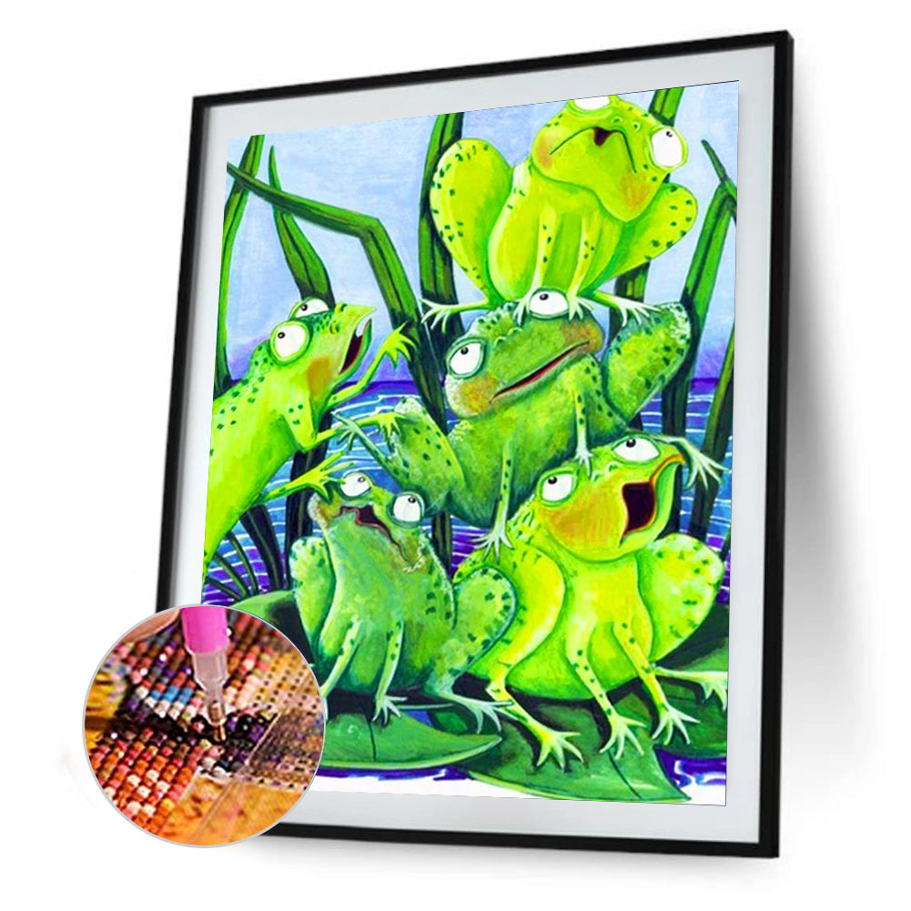 Green Frog - Full Round Drill Diamond Painting 50*60CM