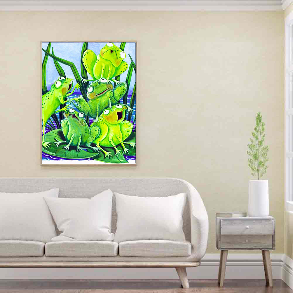 Green Frog - Full Round Drill Diamond Painting 50*60CM