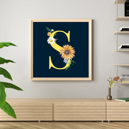 Sunflower Letter - Full Round Drill Diamond Painting 30*30CM